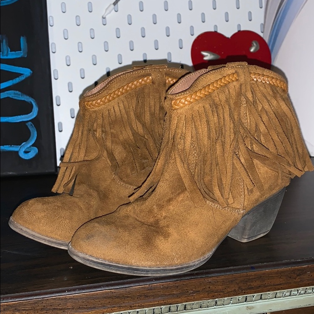 Girls Fringe Booties
